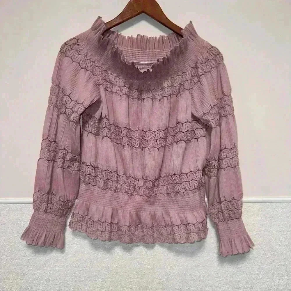 Women's Unbranded Blouse Top L Pink